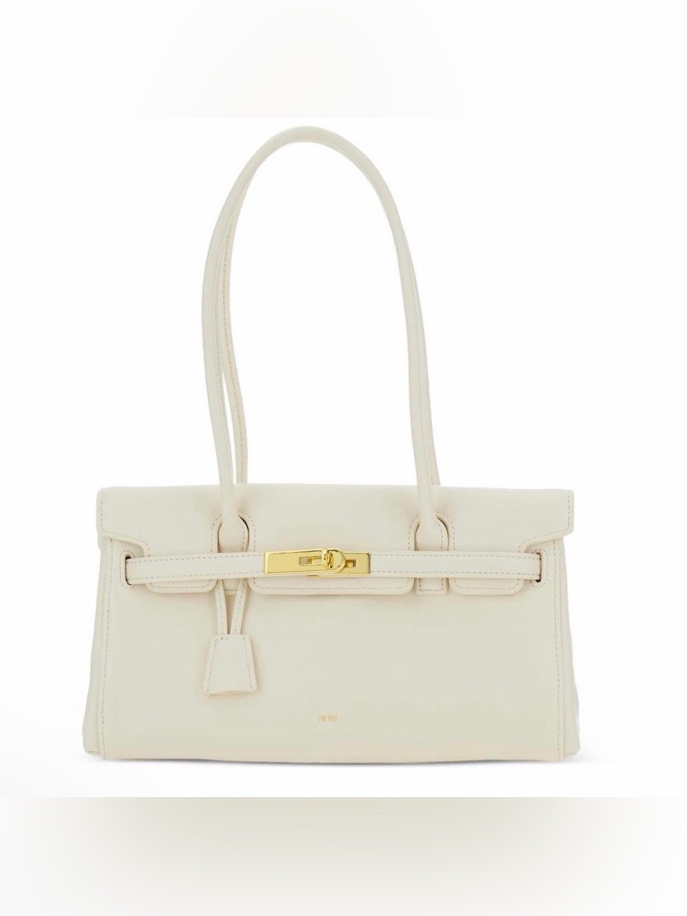 JW Pei Cream White Leather Top-Handle Women's with Gold Hardware Bag